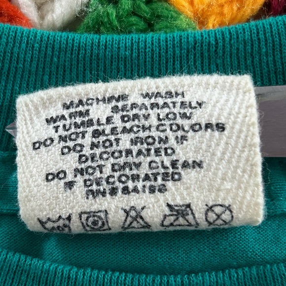 Vintage 90s Boxer Dog Mastiff German Tee Teal Embroidered Animal Pet Own… - Picture 5 of 11